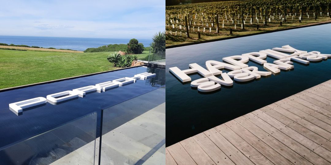 3 pool letters pool signs floating pool letter australia melbourne pool events
